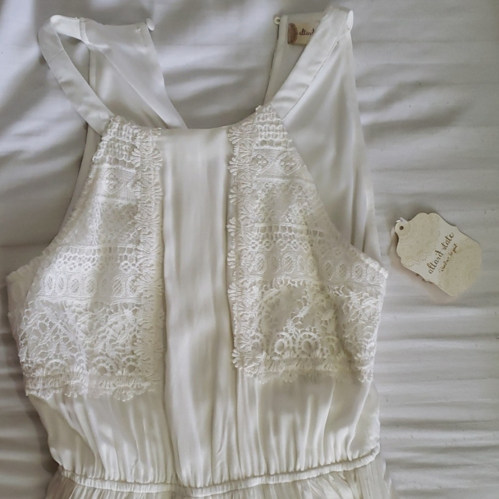 Altar'd State Ivory Maxi Length Dress